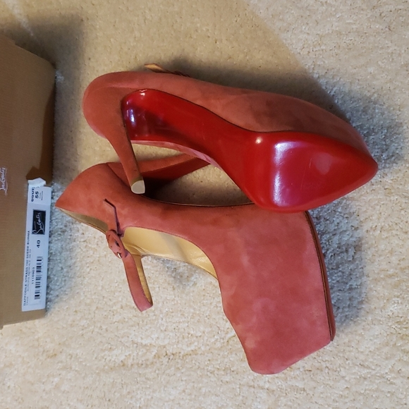 Christian Louboutin size 40 color pink suede 100% AUTHENTIC - Picture 14 of 16